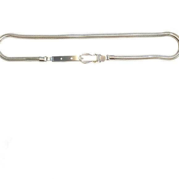 Vintage silver skinny belt - Picture 1 of 5